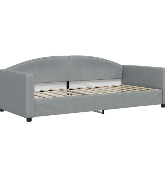 Tagesbett Hellgrau 90x200 cm Stoff