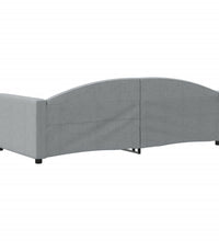 Tagesbett Hellgrau 90x200 cm Stoff
