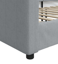 Tagesbett Hellgrau 90x200 cm Stoff