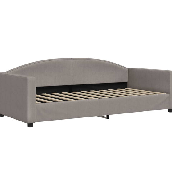 Tagesbett Taupe 90x200 cm Stoff