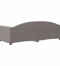 Tagesbett Taupe 90x200 cm Stoff