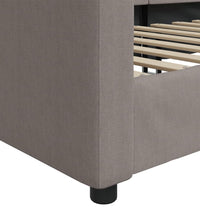 Tagesbett Taupe 90x200 cm Stoff