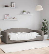 Tagesbett Taupe 90x200 cm Stoff