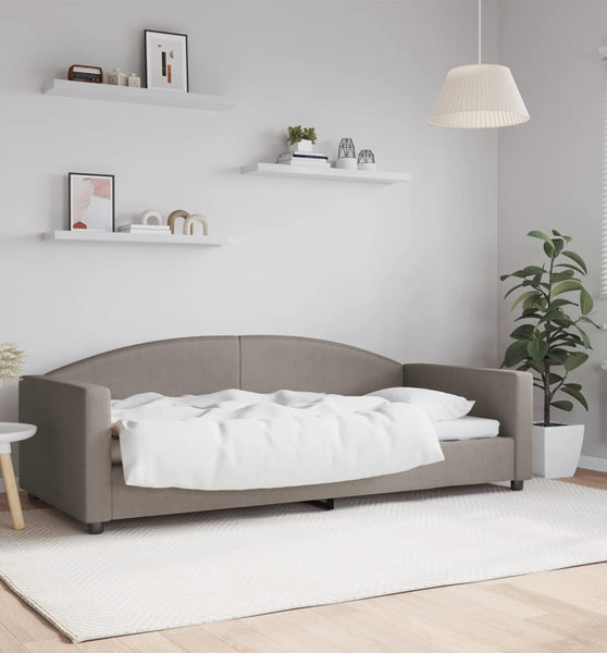 Tagesbett Taupe 90x200 cm Stoff