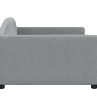 Tagesbett Hellgrau 100x200 cm Stoff