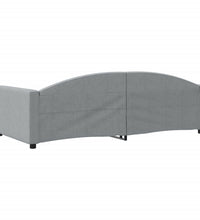 Tagesbett Hellgrau 100x200 cm Stoff