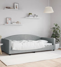 Tagesbett Hellgrau 100x200 cm Stoff