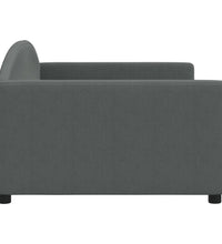 Tagesbett Dunkelgrau 100x200 cm Stoff