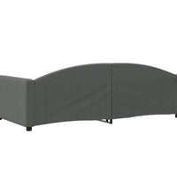 Tagesbett Dunkelgrau 100x200 cm Stoff