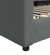 Tagesbett Dunkelgrau 100x200 cm Stoff