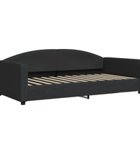 Tagesbett Schwarz 100x200 cm Stoff