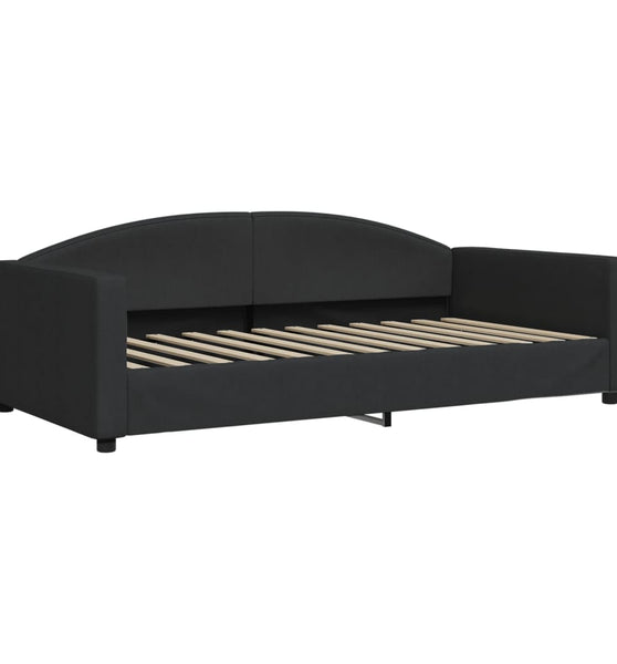 Tagesbett Schwarz 100x200 cm Stoff