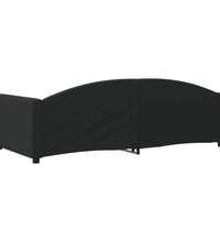 Tagesbett Schwarz 100x200 cm Stoff