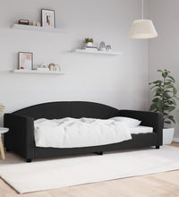 Tagesbett Schwarz 100x200 cm Stoff