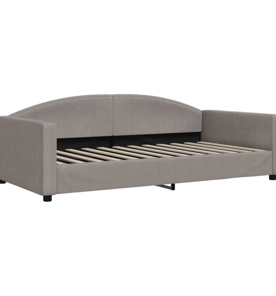 Tagesbett Taupe 100x200 cm Stoff