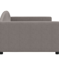 Tagesbett Taupe 100x200 cm Stoff
