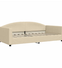 Tagesbett Creme 100x200 cm Stoff