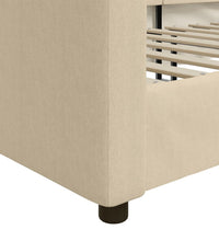 Tagesbett Creme 100x200 cm Stoff