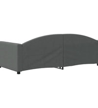 Tagesbett Dunkelgrau 90x190 cm Stoff