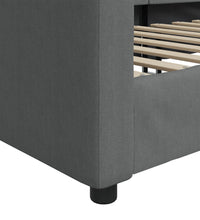 Tagesbett Dunkelgrau 90x190 cm Stoff