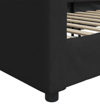Tagesbett Schwarz 90x190 cm Stoff