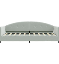 Tagesbett Hellgrau 80x200 cm Samt
