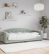 Tagesbett Hellgrau 80x200 cm Samt