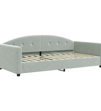 Tagesbett Hellgrau 100x200 cm Samt