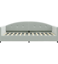 Tagesbett Hellgrau 100x200 cm Samt