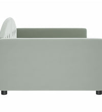 Tagesbett Hellgrau 100x200 cm Samt