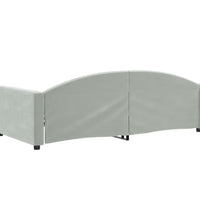 Tagesbett Hellgrau 100x200 cm Samt