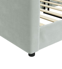 Tagesbett Hellgrau 100x200 cm Samt