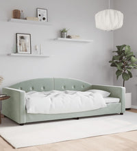 Tagesbett Hellgrau 100x200 cm Samt