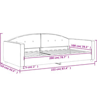 Tagesbett Dunkelgrün 100x200 cm Samt