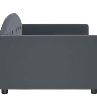 Tagesbett Dunkelgrau 90x190 cm Samt