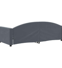 Tagesbett Dunkelgrau 90x190 cm Samt