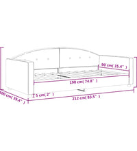 Tagesbett Schwarz 90x190 cm Samt