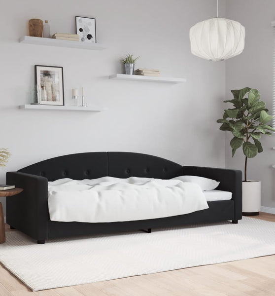 Tagesbett Schwarz 90x190 cm Samt