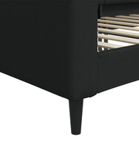 Tagesbett Schwarz 80x200 cm Stoff