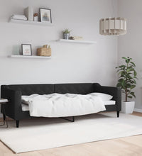 Tagesbett Schwarz 80x200 cm Stoff