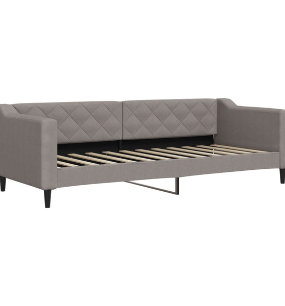 Tagesbett Taupe 80x200 cm Stoff