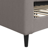 Tagesbett Taupe 80x200 cm Stoff