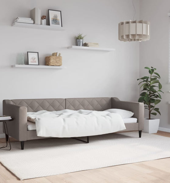 Tagesbett Taupe 80x200 cm Stoff