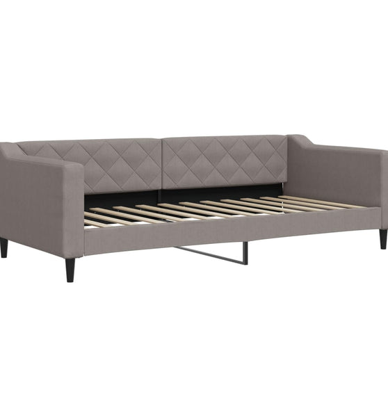 Tagesbett Taupe 90x200 cm Stoff