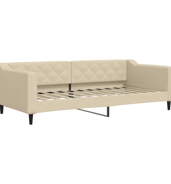 Tagesbett Creme 90x200 cm Stoff