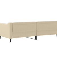 Tagesbett Creme 90x200 cm Stoff