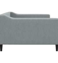 Tagesbett Hellgrau 100x200 cm Stoff