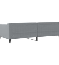 Tagesbett Hellgrau 100x200 cm Stoff