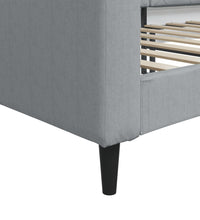 Tagesbett Hellgrau 100x200 cm Stoff