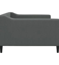 Tagesbett Dunkelgrau 100x200 cm Stoff